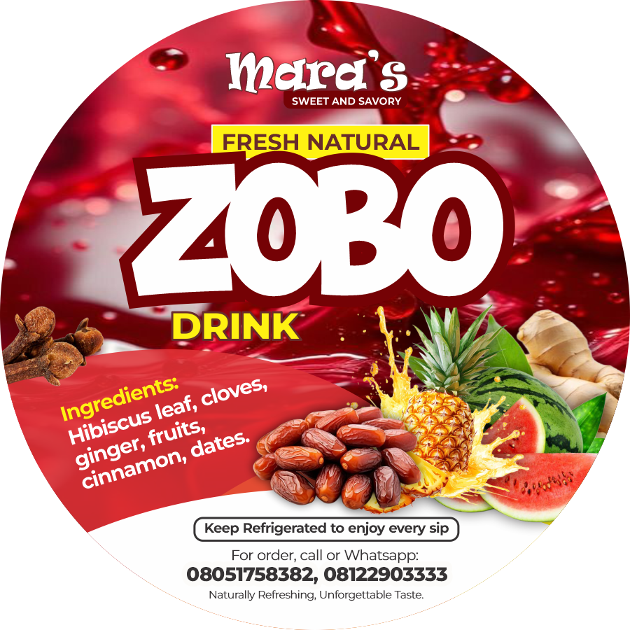 Mara's Sweet and Savory Zobo drink design