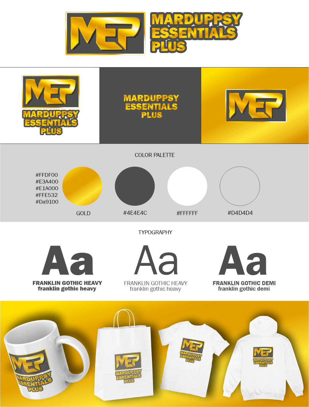 Marduppsy Essentials Plus brand identity board