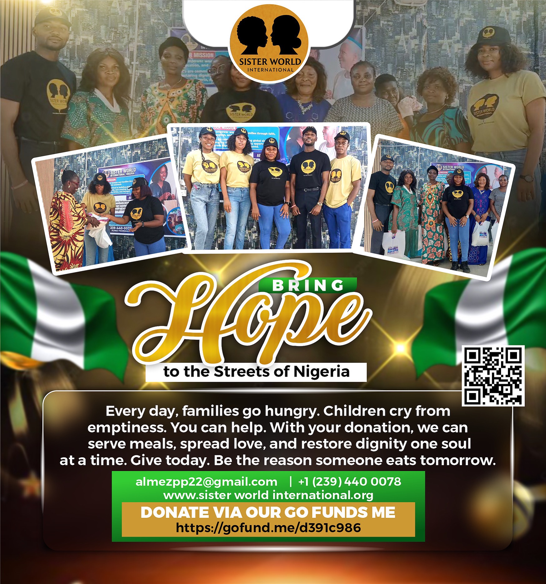 Sister World Bring Hope campaign design